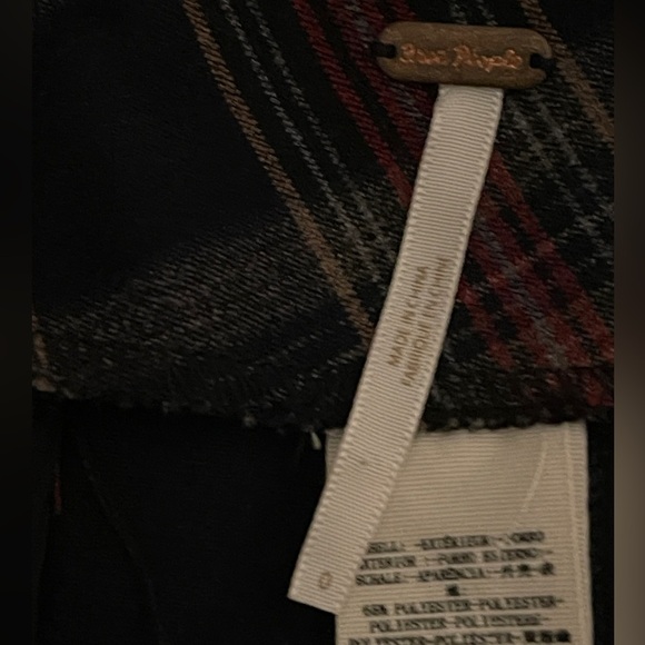 Free People Plaid Midi Pencil Skirt Size 0 | Back Zip | Grunge Preppy Dark Acade - Picture 4 of 9